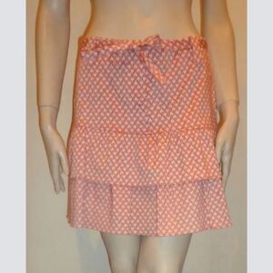 Liquid Brand pink & white tiered mini skirt sz 2